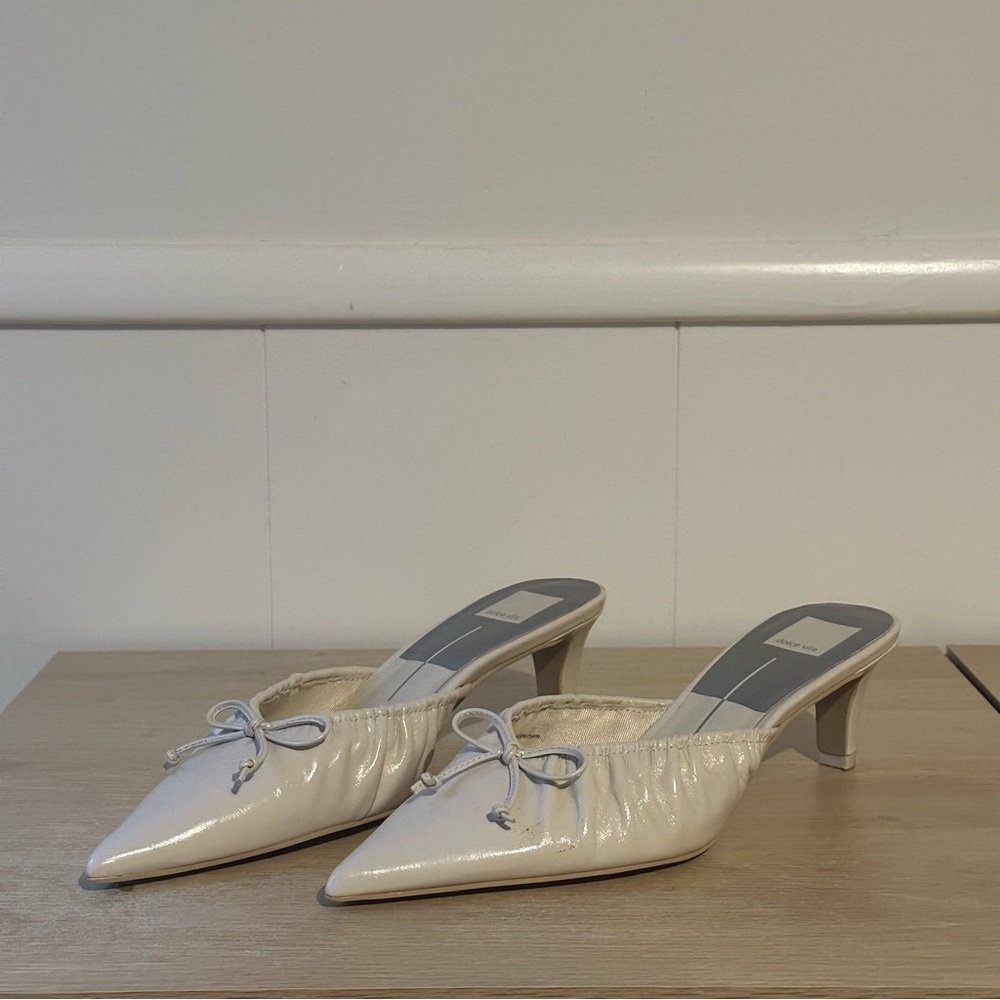 Dolce Vita Cream Heeled Mules